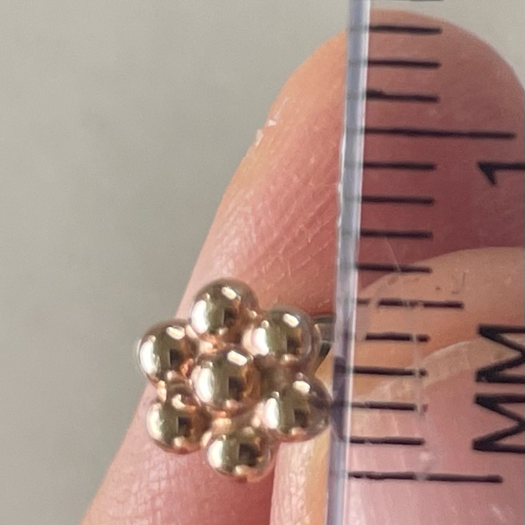 Bvla Threaded Bead Flower 18k Rose Gold 5.5 Mm